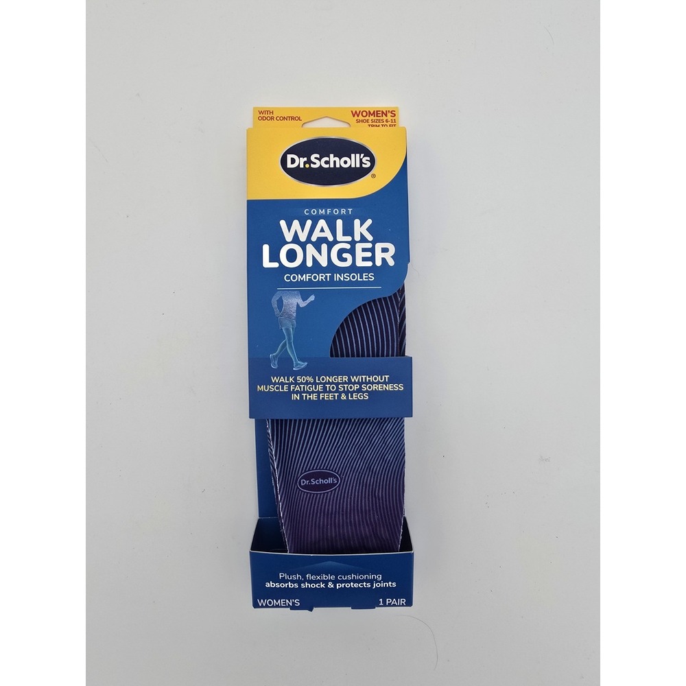 Dr. Scholl's Walk Longer Insoles Women's Shoe Size 6-11, 1 Pair
